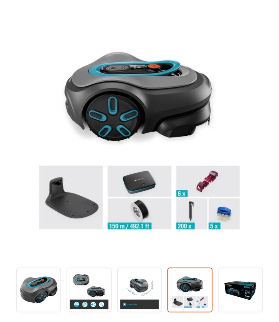 Gardena Robot Tondeuse SILENO pro 600m² 18V TIRESPARK