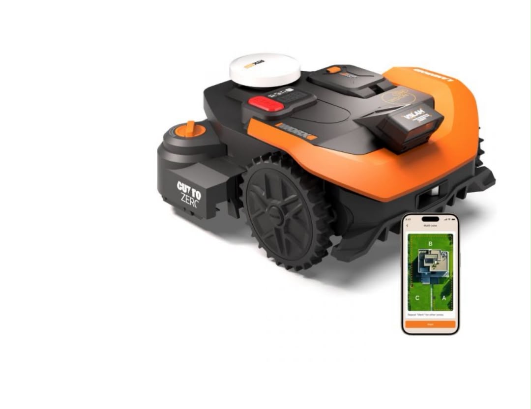 Worx Robot tondeuse WR318E Landroid Vision Cloud 2WD 20V 1800m² 22 cm 5,0 Ah TIRESPARK